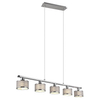 Sypialniana lampa wisząca Karpun 311600506 metal tkanina srebrny