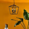 Łańcuchowa wisząca lampa Fionn FIO0422 metalowa vintage czarna