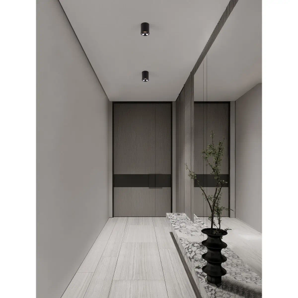 Metalowa lampa sufitowa LUMERCA LE45512 LED 10W 3000Kczarna