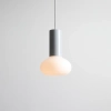 Pojedyncza lampa wisząca owalna Flo Grey S 7000G22_S szara