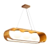 Potrójna lampa wisząca kule Sfera QN-SFERA-3P-TEAK brązowy biały