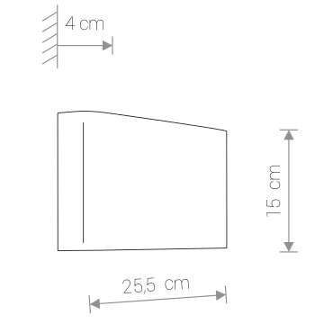 Kinkiet LAMPA ścienna HAGA 9708 Nowodvorski metalowa OPRAWA przyścienna prostokątna biała