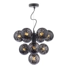 Szklana wisząca lampa Vine VIN2322-21 kule balls przydymiona czarna