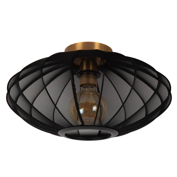 Sypialniana lampa sufitowa Corina 03147/40/30 klosz siatka złota czarna