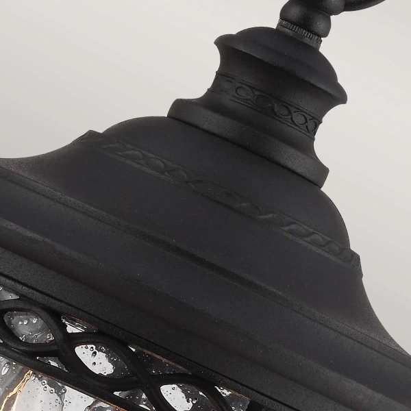 Ogrodowa LAMPA wisząca English FE-EB8-M-BLK Elstead FEISS zewnętrzna OPRAWA retro latarenka ZWIS na łańcuchu IP23 czarny przezroczys