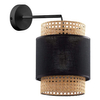 Ekologiczna lampa ścienna tuba Boho 6550 TK Lighting ratanowa czarna