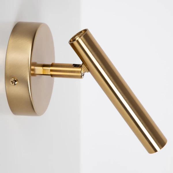 Regulowany kinkiet do czytania Sopel 41511 do sypialni złoty szczotkowany