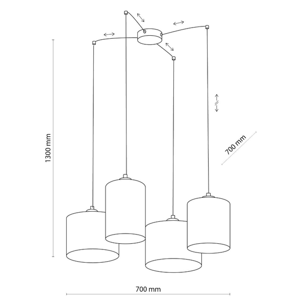 Zwisowa lampa ekologiczna Juta 6585 TK Lighting jutowa brązowa