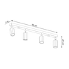 Regulowana lampa sufitowa SL.1031 drewniane spoty do holu