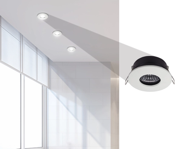 Łazienkowa lampa podtynkowa SH sufitowy wpust IP65 czarny