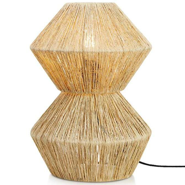 Dekoracyjna LAMPA stołowa STRAW 107983 Markslojd stojąca LAMPKA ratanowa na biurko ekologiczna brązowa biała
