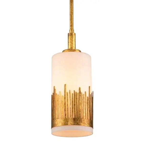 Podłużna zwisająca lampa Sawgrass QN-SAWGRASS-MP-DG-O szklana złota