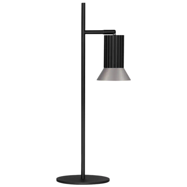 Lampka stołowa z wtyczką MARENZO LE45611 metalowa czarna brązowa