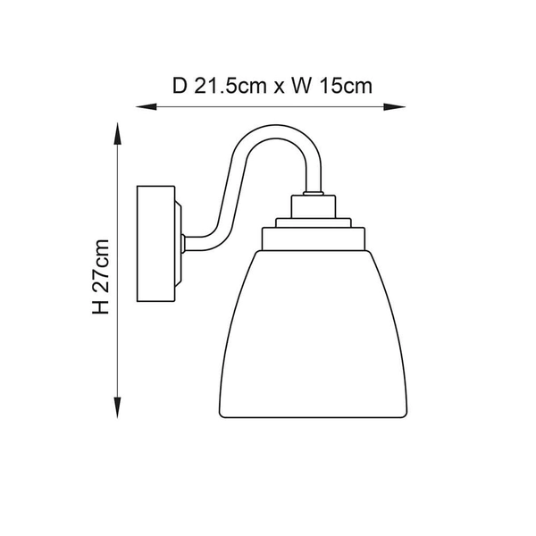 Łazienkowy kinkiet ścienny Ashbury 77088 Endon szkło IP44 chrom przezroczysty