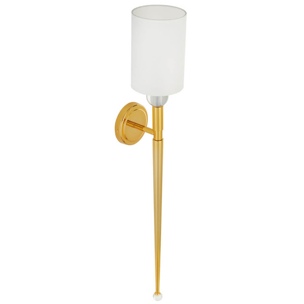 Salonowa lampa na ścianę DAMA ST-8436 GB-CE z abażurem złoty biały