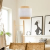 Wisząca lampa ażurowa Boho 6529 TK Lighting ratanowa okrągła biała