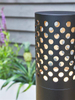 Okrągły słupek ażurowy Garden do ogrodu LED 6W czarny