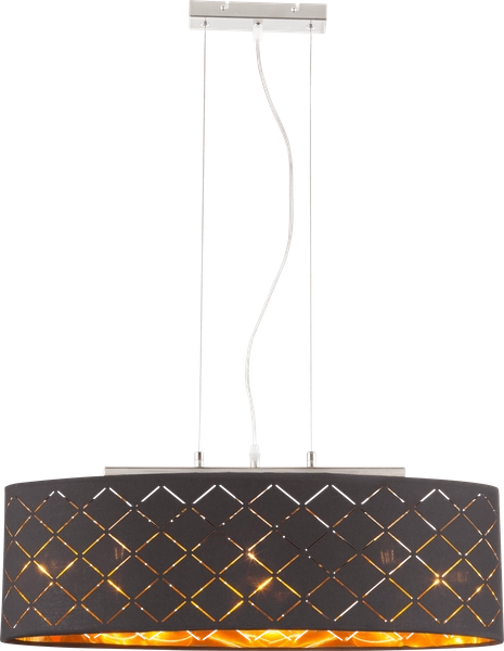 Owalna lampa wisząca Clarke 15229H2 nad stół czarna złota