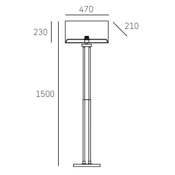 Lampa stojąca art deco ATHENS z kloszem mosiężna metalowa 1xE27 do salonu F01767BR-WH