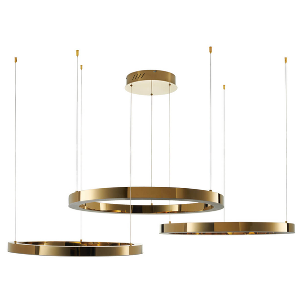 Lampa zwisająca CIRCLE DN924-60+80+100 gold LED 112W 3000K złoty