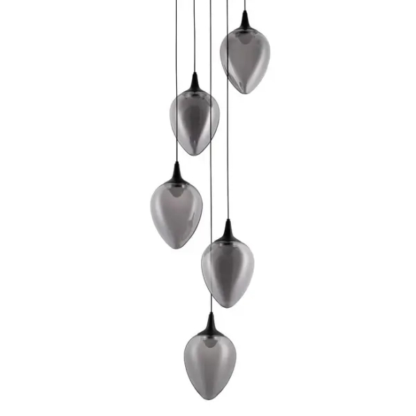 Nowoczesna sufitowa lampa VAZENDO LE45117 LED 30W 3000K czarny szary