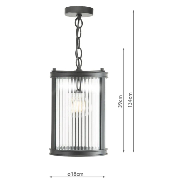 Industrialna lampa wisząca Bianka BIA0122 na łańcuchu czarny