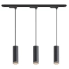 Potrójna zwisająca lampa szynowa Pipe Ring Track ML2079 1-fazowa czarny