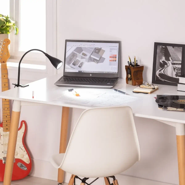 Regulowana lampa biurkowa Libro ABR-KK-C-GU10 Abruzzo z klamrą czarny