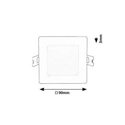 Punktowa lampa sufitowa SHAUN2 71220 LED 3W 3000K kwadratowa biała