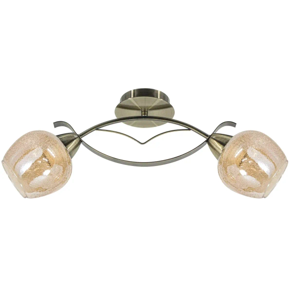 Retro lampa sufitowa 8755/2 21QG do przedpokoju mosiądz
