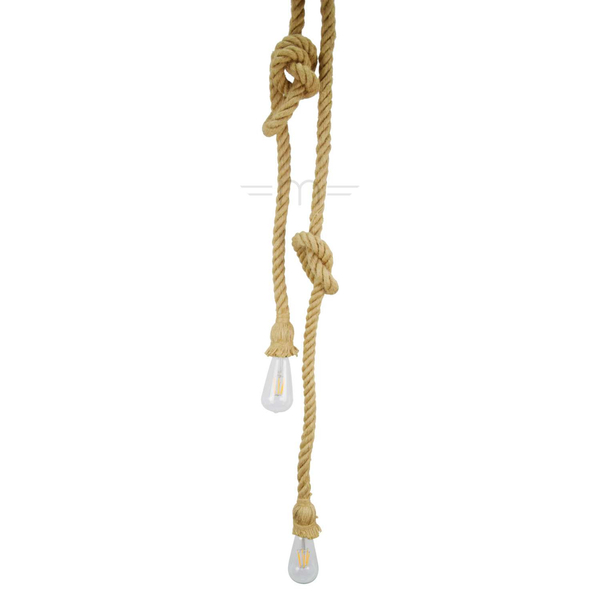 Marynistyczna LAMPA wisząca ROPE 307613 Il mio rustykalna OPRAWKA zwis na sznurze beżowy