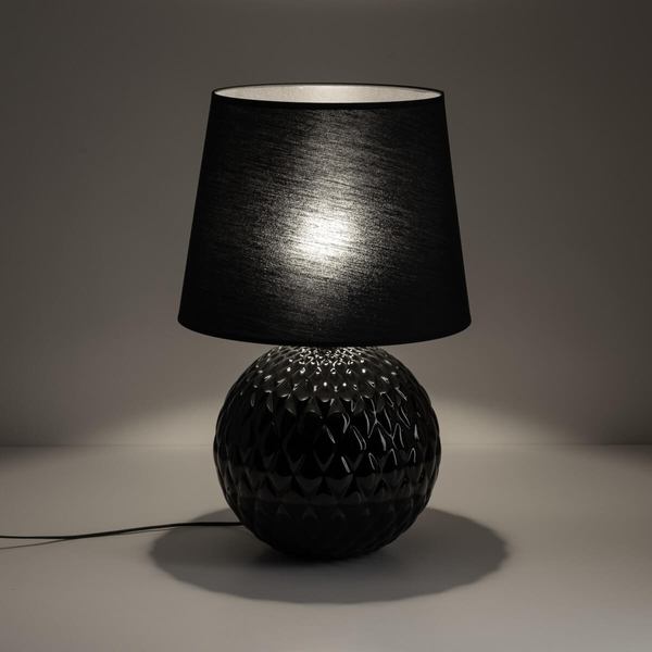 Nocna lampka do sypialni Santana 16047 dekoracyjna szklana czarna