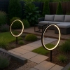 Pierścieniowa wbijana lampa ogrodowa Rings EKO2360 LED 3W 3000K IP54 czarny