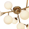 Lampa sufitowa Dallas MOD545CL-12BS molekuły kule złote białe