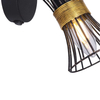 Rustykalna LAMPA ścienna PURRA 54814-1 Globo kinkiet OPRAWA metalowa klatka druciana czarna złota