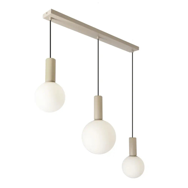 Potrójna lampa wisząca TESTA beżowa biała 33-51110 3xG9 kule nad stół
