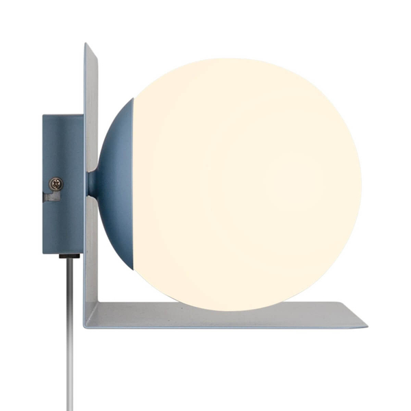 Kulista lampa na ścianę LILIBETH 2312931006 szklana niebieski