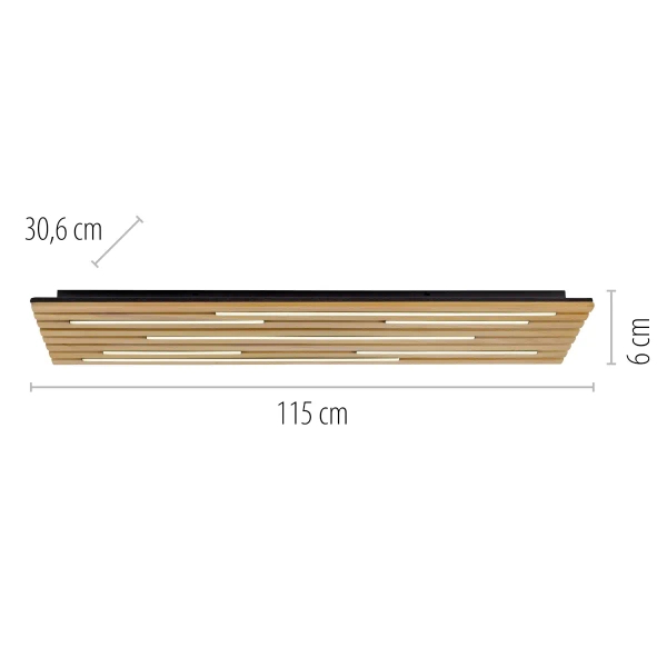 Plafon na pilot Q-AKUSTIK brązowy 6422-79 1xLED 48W 2700-5000K prostokątny