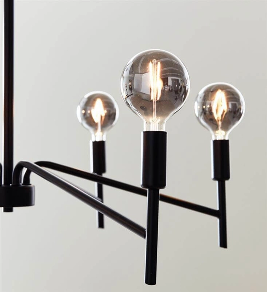 Industrialna lampa wisząca Monarch metalowa nad stół czarna