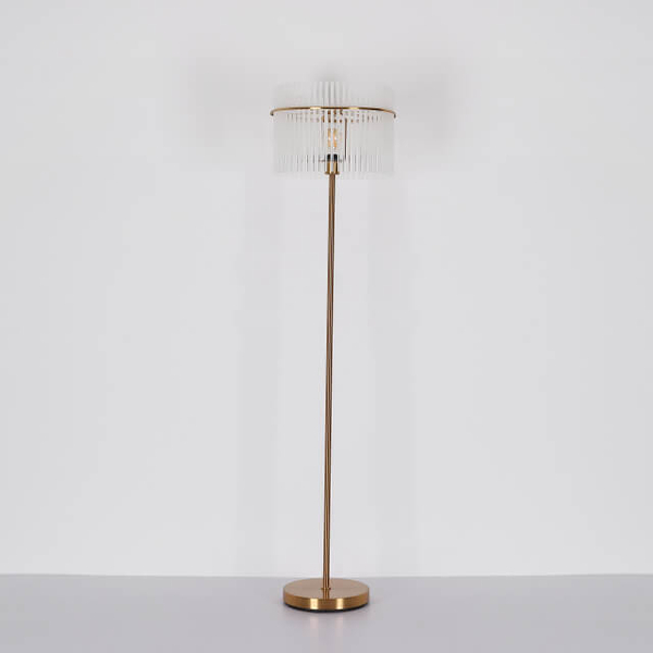 Podłogowa lampa do salonu GORLEY 15698SM glamour złota