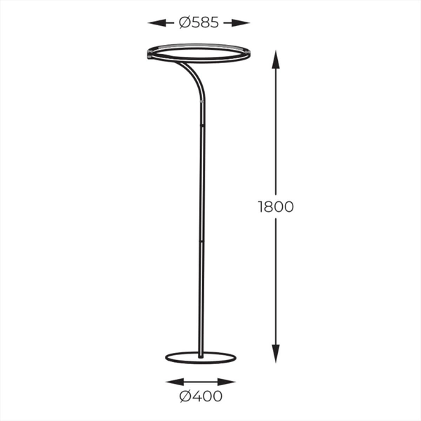 Podłogowa lampa Corit E82907-31 Zumaline LED 24W 4000K metalowa czarna