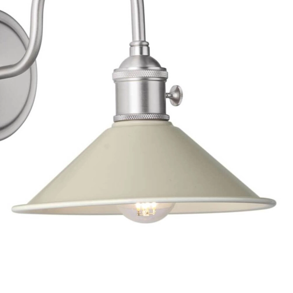 Retro lampa ścienna Hadano HAD0761-06 Dar Lighting szara chrom