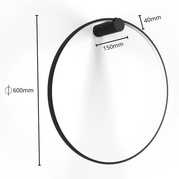 Loftowa LAMPA ścienna MIRROR LP-999/1W S BK Light Prestige metalowa OPRAWA kinkiet LED 35W 3000K do łazienki IP44 czarny