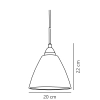 Szklana lampa do salonu Read 73163010 nad wyspę chrom biała