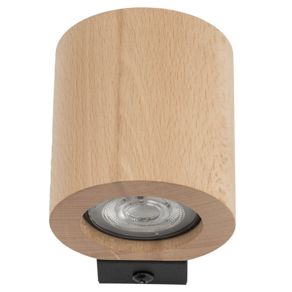Lampa ścienna do gabinetu Eve 10197 tubka boho drewniana czarna