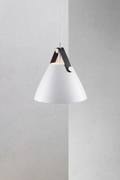 Lampa wisząca Strap 84303001 Nordlux metal skóra biała