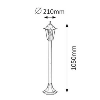 Ogrodowa latarnia VELENCE 8210 metalowa klasyczna IP43 czarna