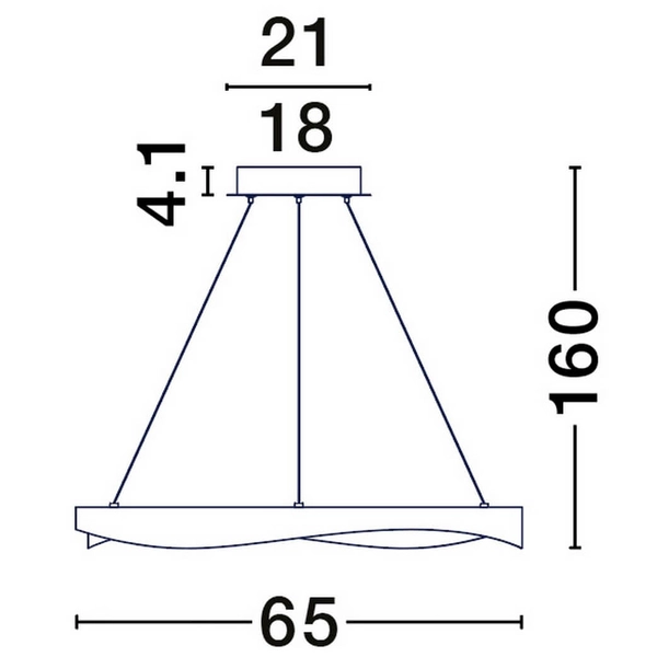 Wisząca lampa do jadalni PATAPO LE44460 LED 53W 3000K ring czarna złota