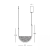 Wisząca lampa szklana 23167 LED 20W 3000-4000K do jadalni złoty