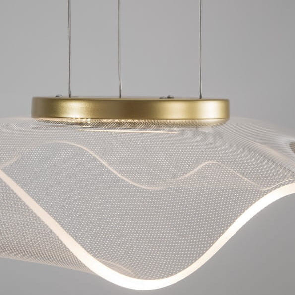 Wisząca LAMPA dekoracyjna CALI LE41368 Luces Exclusivas modernistyczna OPRAWA zwis LED 30W 3000K meduza falująca złota